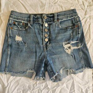 Distressed Gap Denim Shorts